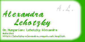 alexandra lehotzky business card